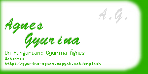 agnes gyurina business card