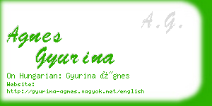 agnes gyurina business card